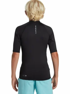 Outlet Quiksilver Youth Short Sleeve UPF50 Rash Vest Black