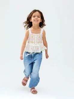 Raffya Cream Penny 100% Cotton Vest^ Vests