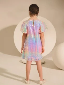 Next Angel Sleeve Sequin Party Dress (3-16yrs)^ Dresses