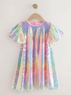 Next Angel Sleeve Sequin Party Dress (3-16yrs)^ Dresses