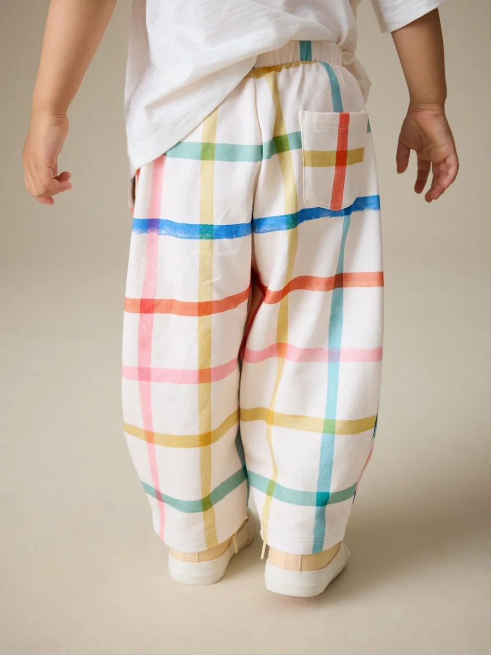 Next Rainbow Check Barrel Leg Trousers (3mths-7yrs)^ Pants & Leggings|Nightwear