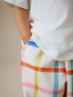 Next Rainbow Check Barrel Leg Trousers (3mths-7yrs)^ Pants & Leggings|Nightwear