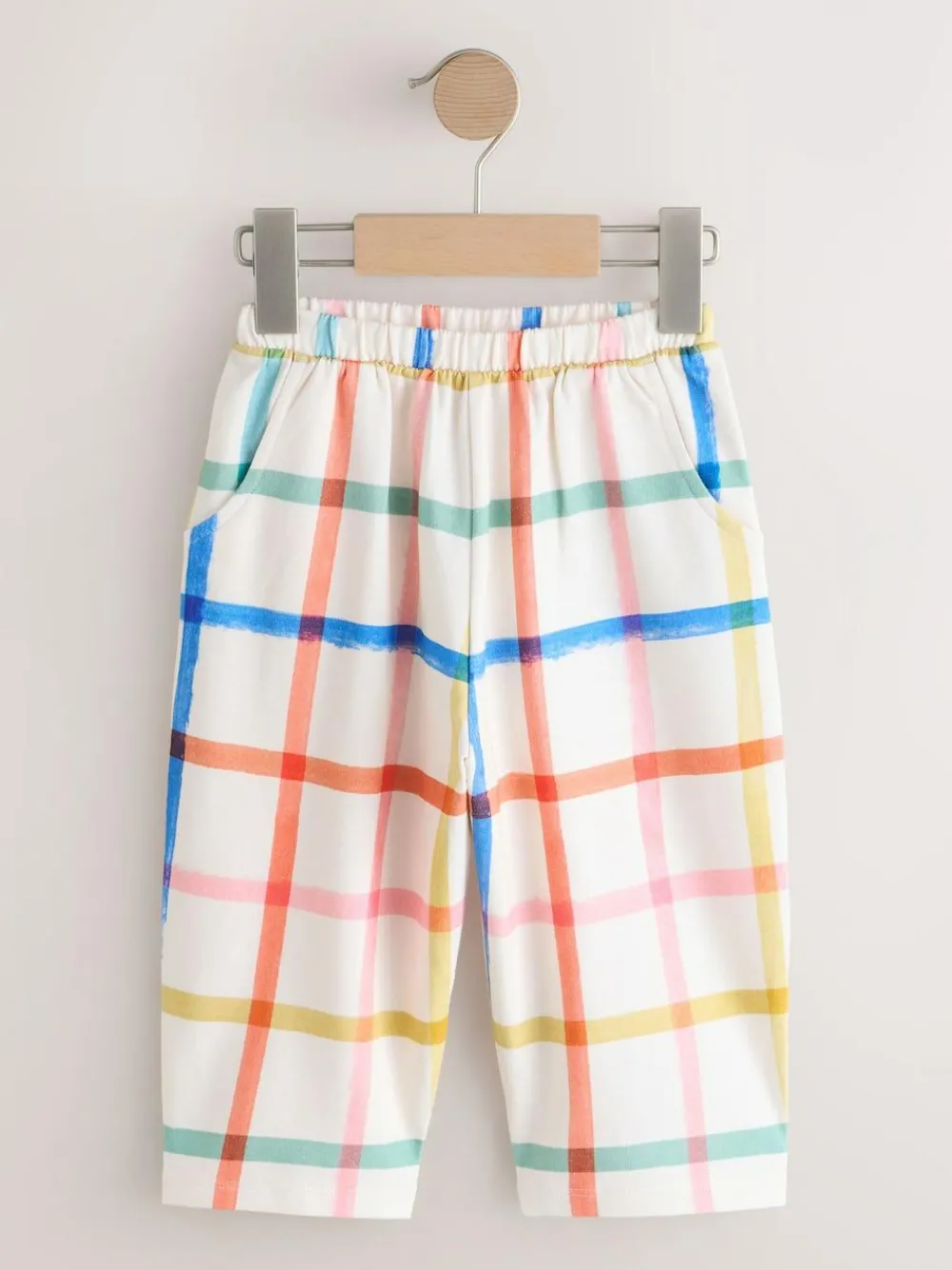 Next Rainbow Check Barrel Leg Trousers (3mths-7yrs)^ Pants & Leggings|Nightwear