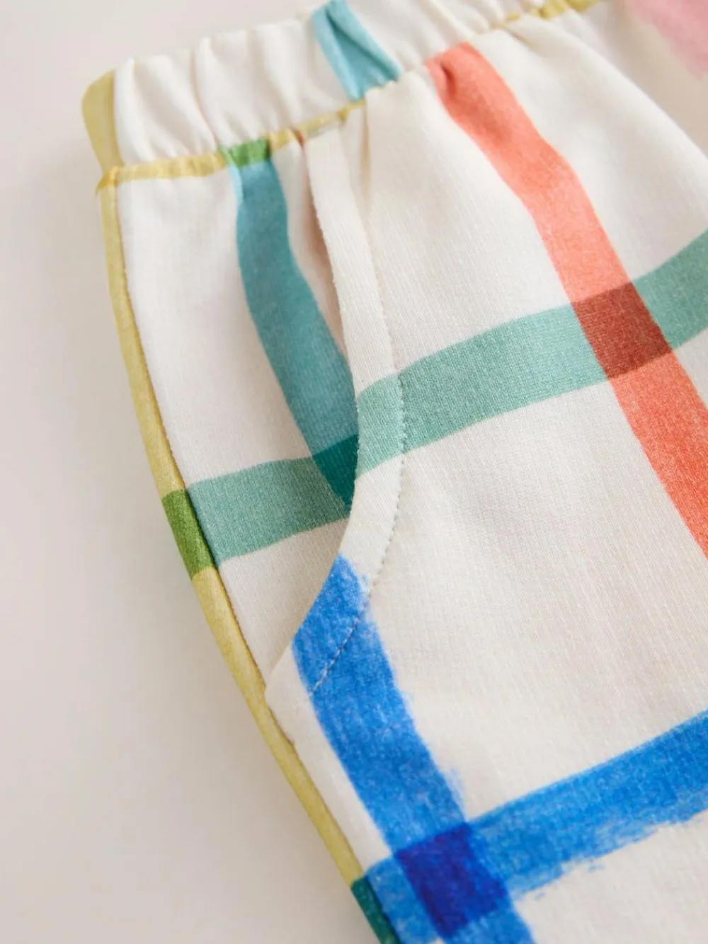 Next Rainbow Check Barrel Leg Trousers (3mths-7yrs)^ Pants & Leggings|Nightwear