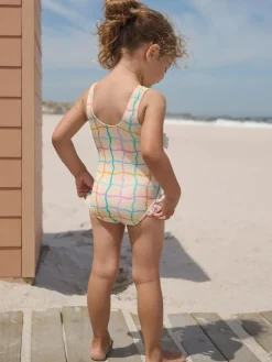 Next Frill Leg Swimsuit (3mths-7yrs) Rainbow Check