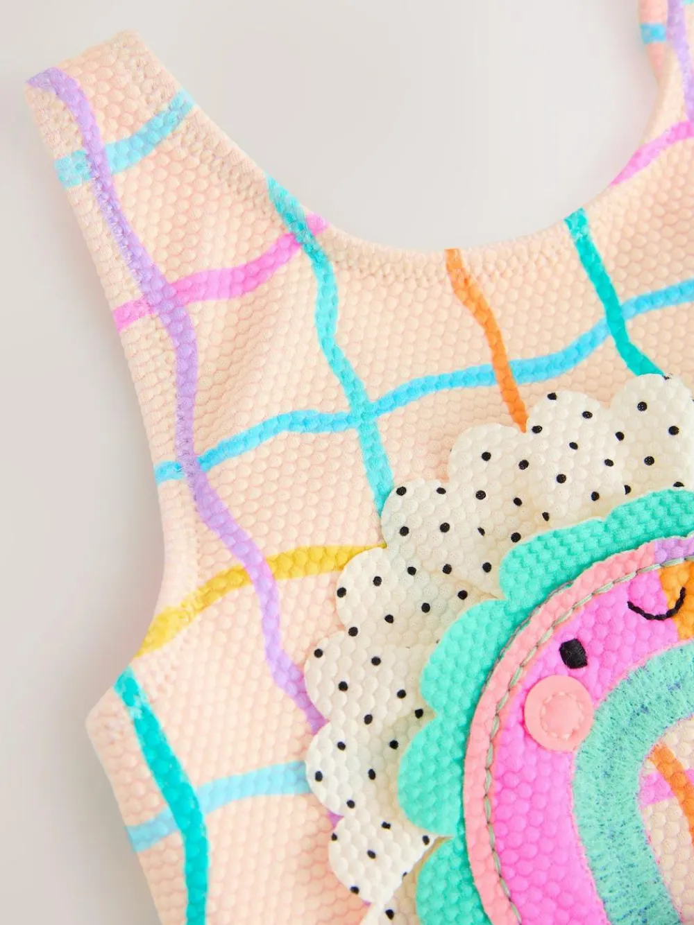 Next Frill Leg Swimsuit (3mths-7yrs) Rainbow Check