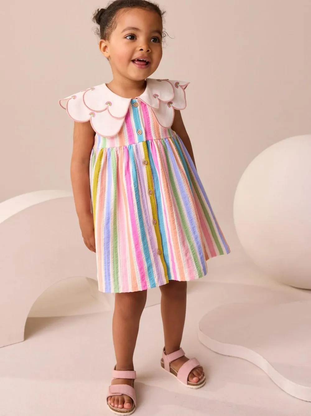 Next Collared Summer Dress (3mths-7yrs)^ Baby Girls|Dresses