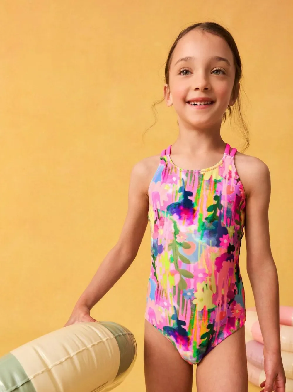 Next Rainbow Double Strap Swimsuit (3-16yrs)