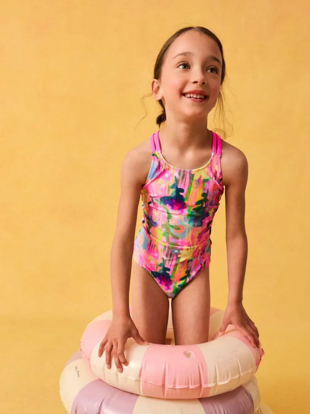Next Rainbow Double Strap Swimsuit (3-16yrs)