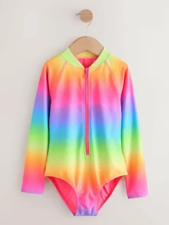 Best Next Rainbow Ombre Long Sleeve Sunsafe Swimsuit (3mths-16yrs)