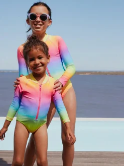 Best Next Rainbow Ombre Long Sleeve Sunsafe Swimsuit (3mths-16yrs)