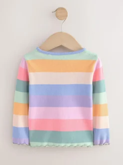 Next Rainbow Rib Long Sleeve T-Shirt (3mths-7yrs)^ Baby Girls|Baby Girls