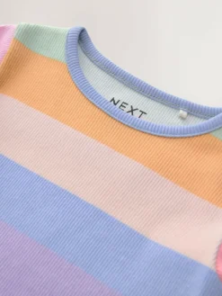 Next Rainbow Rib Long Sleeve T-Shirt (3mths-7yrs)^ Baby Girls|Baby Girls