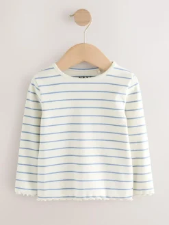 Next Rainbow Spot Long Sleeve Rib Tops 5 Pack (3mths-7yrs)^ Tops|Nightwear