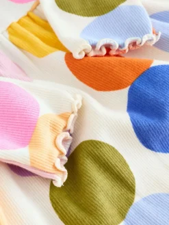 Next Rainbow Spot Long Sleeve Ribbed Dress (3mths-7yrs)^ Newborn Clothing|Baby Girls