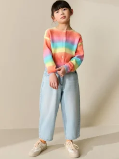 Next Rainbow Stripe Button Up Cardigan (3-16yrs)