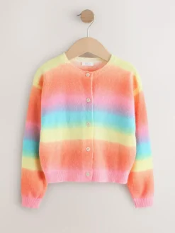 Next Rainbow Stripe Button Up Cardigan (3-16yrs)