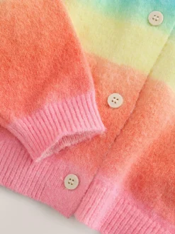 Next Rainbow Stripe Button Up Cardigan (3-16yrs)