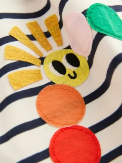 Next Rainbow Stripe Long Sleeve Embellished Dress (3mths-7yrs)^ Dresses|Dresses