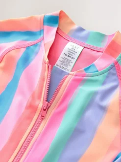 Next Rainbow Stripe Long Sleeve Sunsafe Swimsuit (3mths-16yrs)^ Swimwear