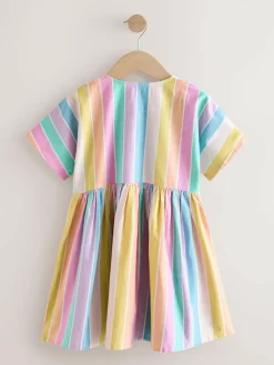 Next Stripe Short Sleeve Button Through Dress (3-16yrs)^ Dresses