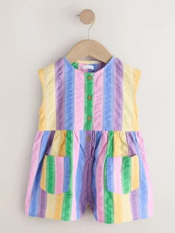 Clearance Next Sleeveless Playsuit (3mths-7yrs) Rainbow Stripe
