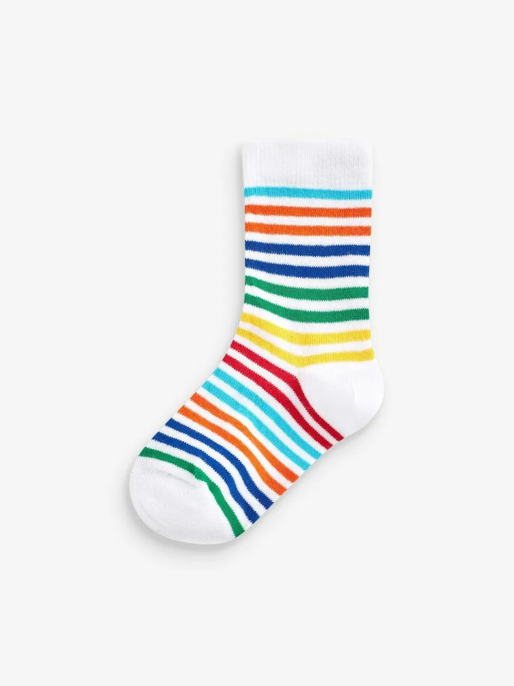 Best Next Rainbow Stripe Transport Cotton Rich Socks 7 Pack