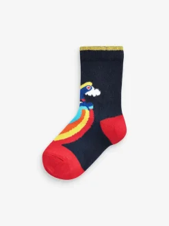Best Next Rainbow Stripe Transport Cotton Rich Socks 7 Pack