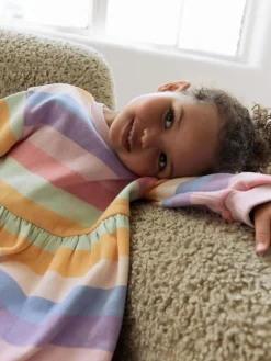 Next Rainbow Striped Sweat Dress (3mths-7yrs)^ Knitwear & Sweaters|Knitwear