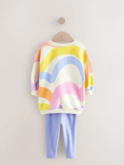 New Next Sweatshirt and Leggings Set (3mths-7yrs) Rainbow