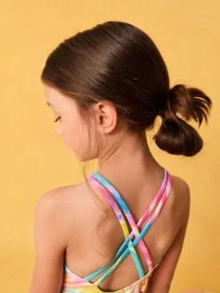 Next Rainbow Zebra Double Strap Swimsuit (3-16yrs)^ Swimwear|Swimwear