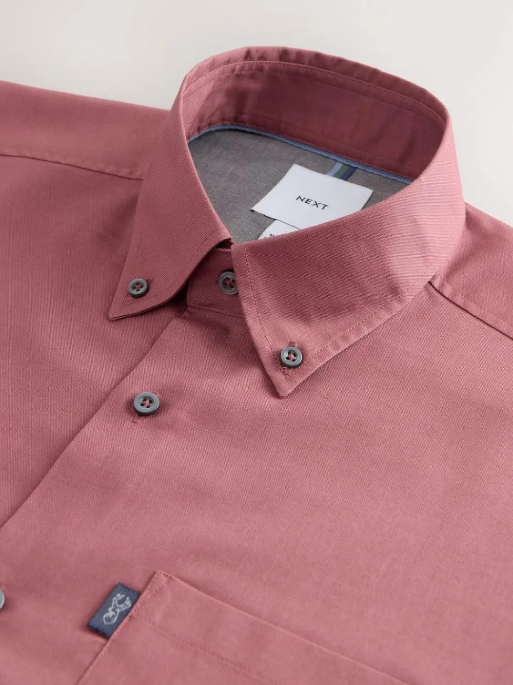 Sale Next Raspberry Pink Regular Fit Button Down Easy Iron Oxford Shirt