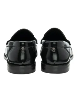 Ravel Chrome Black Leather Loafers^Women Flats