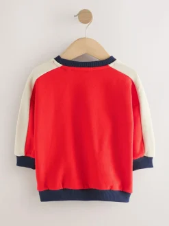 Discount Next Red 1982 All-Over Print Crew Neck Sweatshirt (3mths-7yrs)