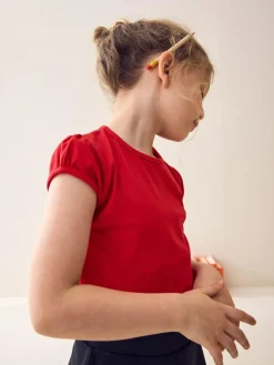 Next Red 2 Pack Puff Sleeve T-Shirts (3-16yrs)^ T-Shirts