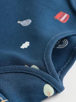 Next Red Baby London Long Sleeve Bodysuits 5 Pack^BOY Bodysuits & Vests|Vests