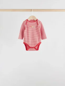 Next Red Baby London Long Sleeve Bodysuits 5 Pack^BOY Bodysuits & Vests|Vests