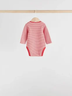 Next Red Baby London Long Sleeve Bodysuits 5 Pack^BOY Bodysuits & Vests|Vests
