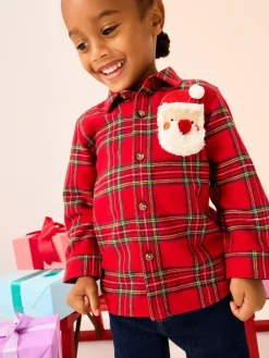 Next Long Sleeve Christmas Check Shirt (3mths-10yrs)^BOY Suits & Vest