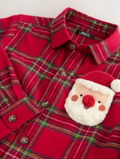 Next Long Sleeve Christmas Check Shirt (3mths-10yrs)^BOY Suits & Vest