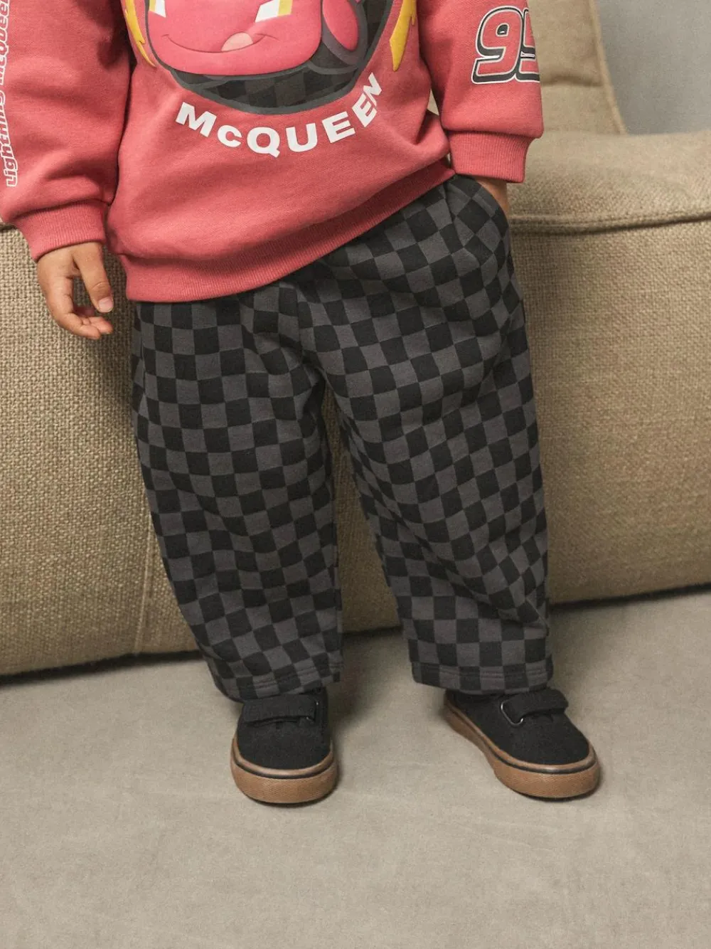 Next Red Charcoal Cars Crew Sweatshirt and Joggers Set (9mths-8yrs)^BOY Sweatshirts & Hoodies|Sets & Outfits