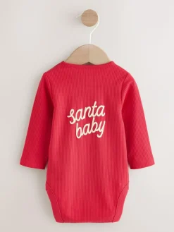 Online Next Red Christmas Baby Bodysuit