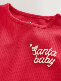 Online Next Red Christmas Baby Bodysuit