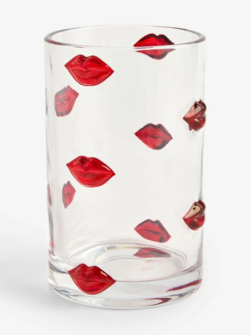 Sale Next Red/ Clear 3 Dimensional Lips Glass Vase