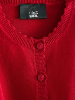 Next Cotton Rich Scalloped Edge School Cardigan (3-16yrs)^ Knitwear & Sweaters|Knitwear