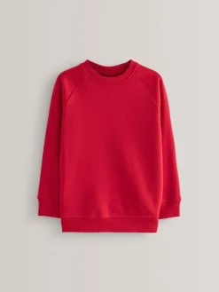 Next Red Crew Neck School Sweater (3-17yrs)^BOY Sweatshirts & Hoodies|Sweatshirts & Hoodies