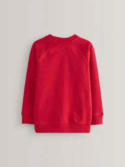Next Red Crew Neck School Sweater (3-17yrs)^BOY Sweatshirts & Hoodies|Sweatshirts & Hoodies