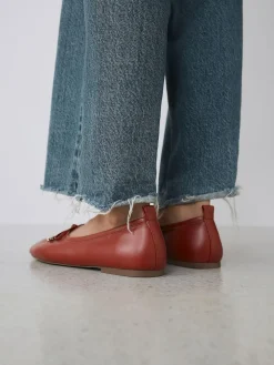 Online Next Forever Comfort® Tie Up Round Toe Ballet Flats Red