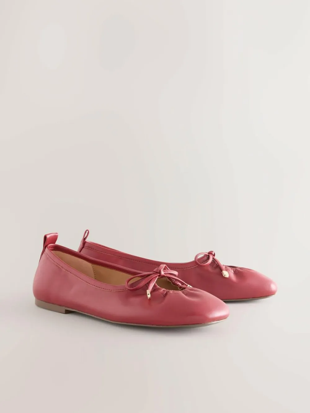Online Next Forever Comfort® Tie Up Round Toe Ballet Flats Red