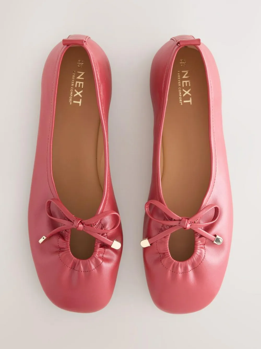 Online Next Forever Comfort® Tie Up Round Toe Ballet Flats Red